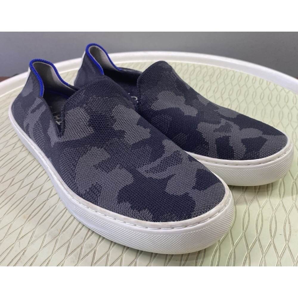 Rothy's The Original Slip-On Shoes Womens Black Camo Sneakers Casual Loafers 8